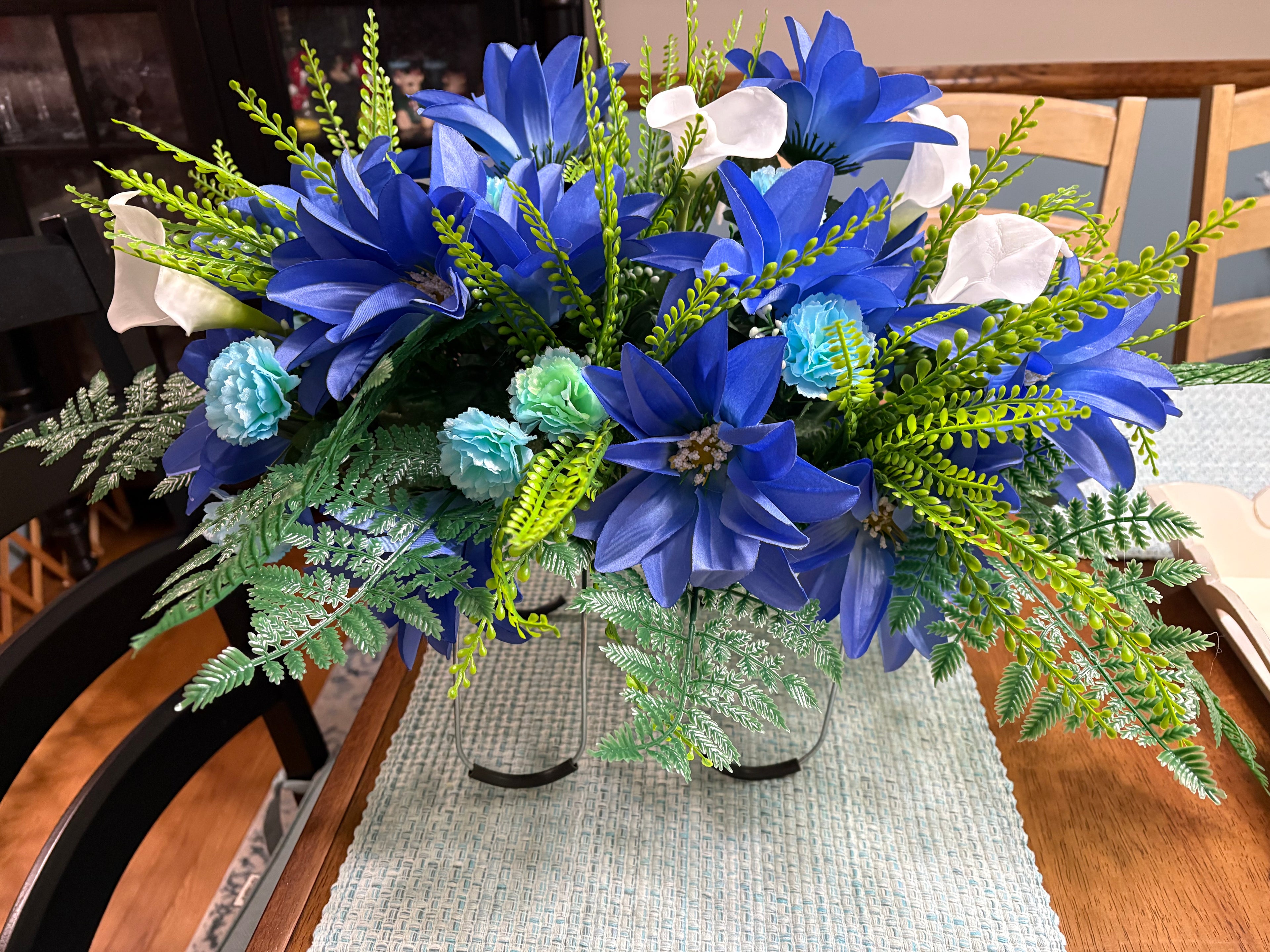 Blue & Periwinkle standard size saddle