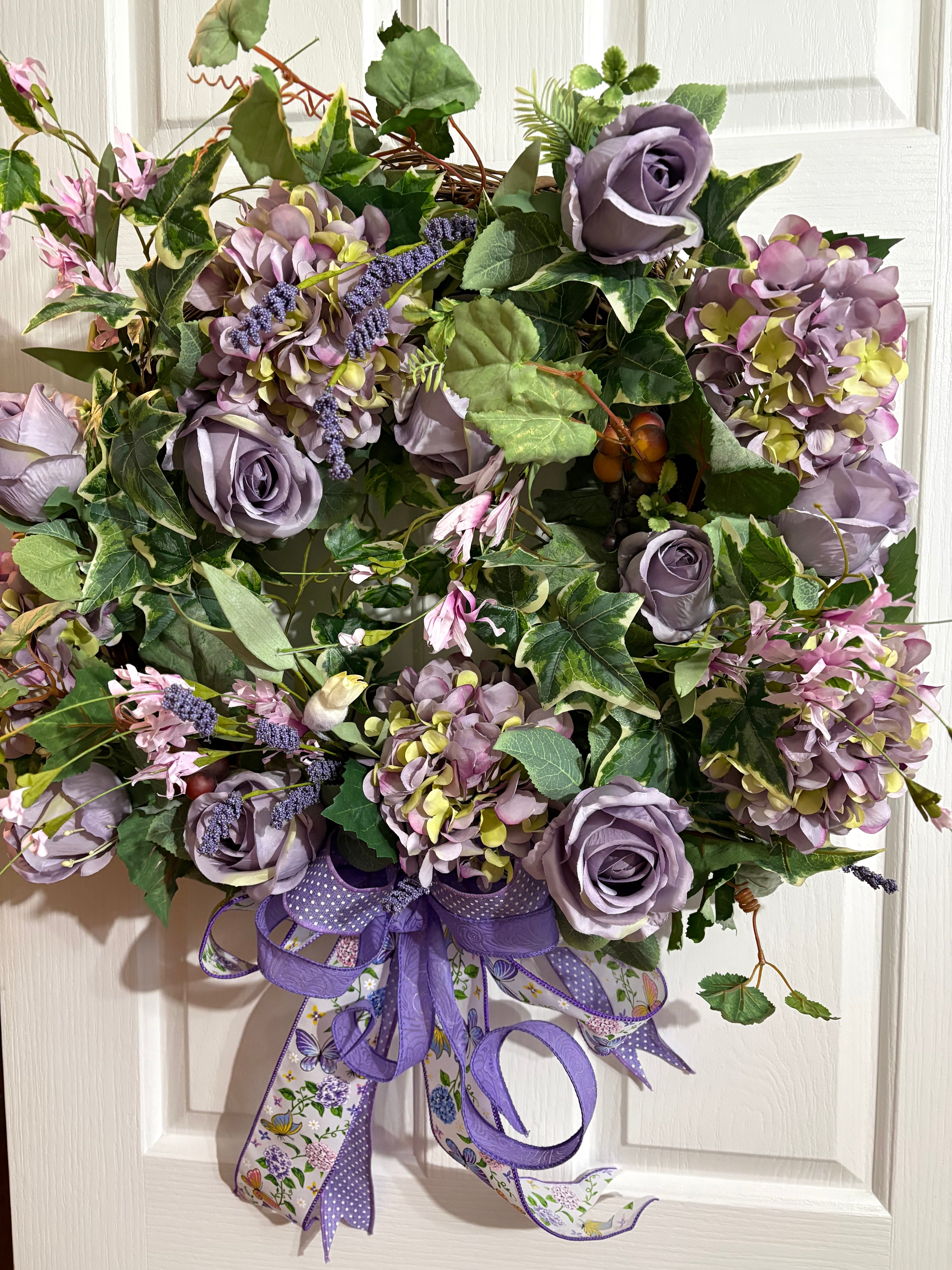 22" Lavender grapevine wreath