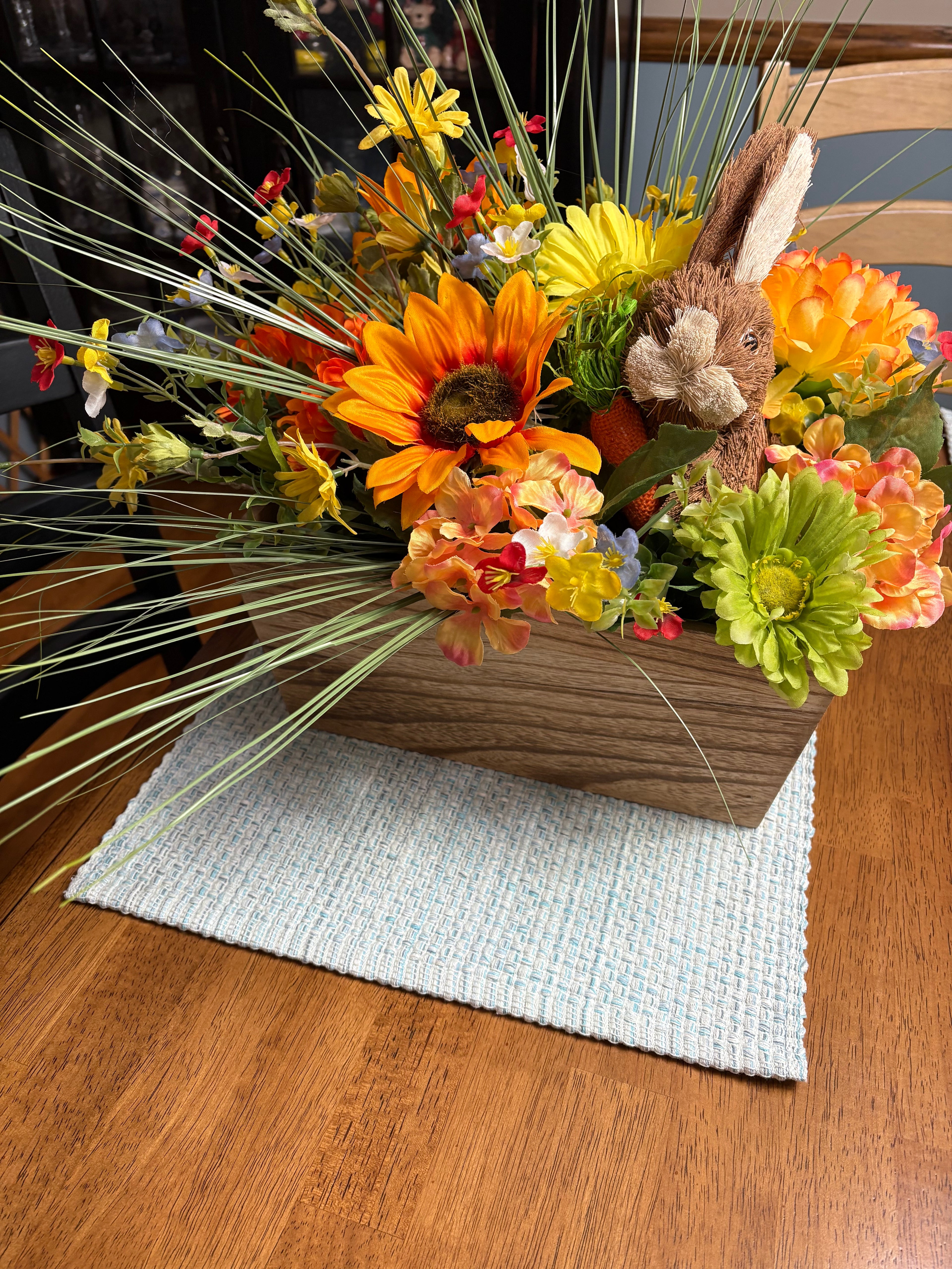 There's a Bunny in the Flowers