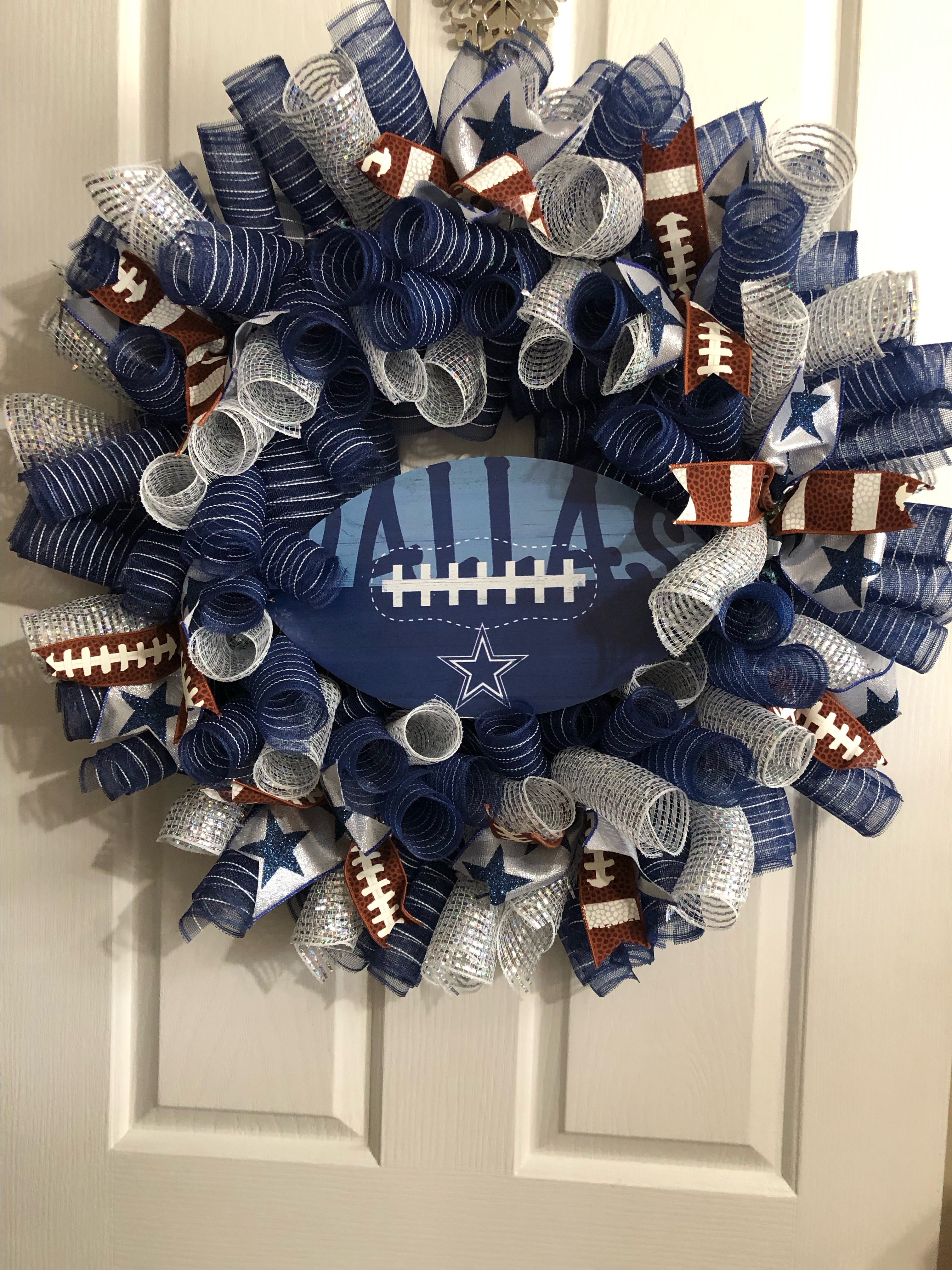Dallas Cowboy's Deco Mesh Wreath
